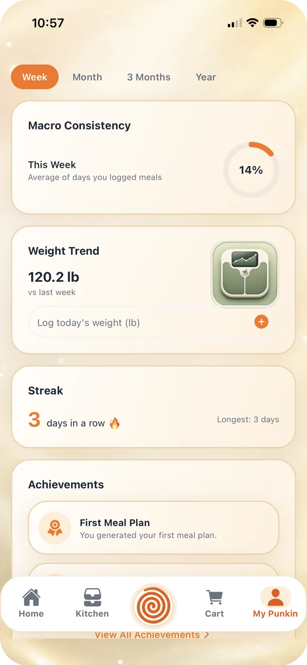 Punkin preferences and profile settings